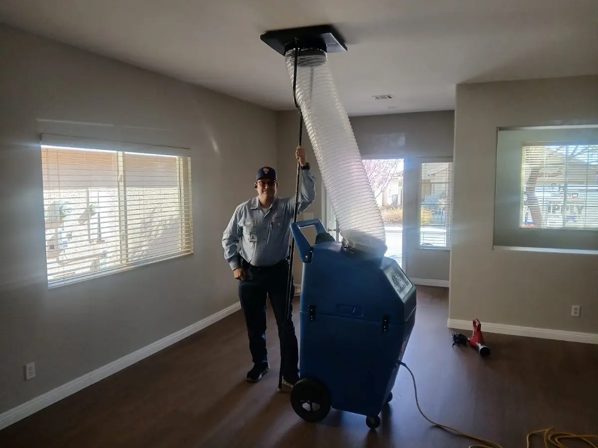 Professional Dryer Vent Cleaning work inside a Ware home